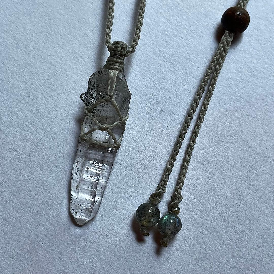 ヒマラヤ水晶 ガネッシュヒマール ＊ マクラメネックレス ペンダント23