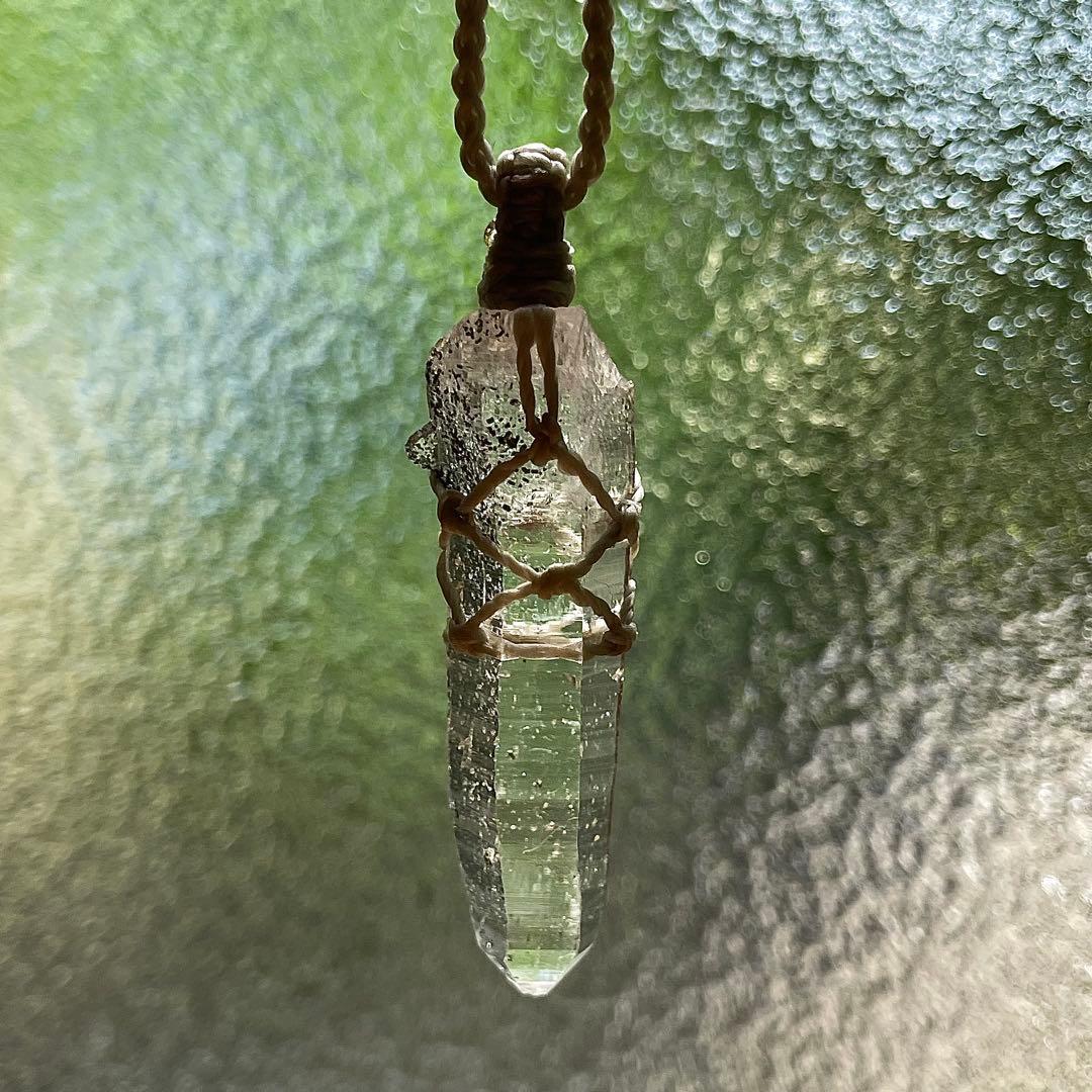 ヒマラヤ水晶 ガネッシュヒマール ＊ マクラメネックレス ペンダント23