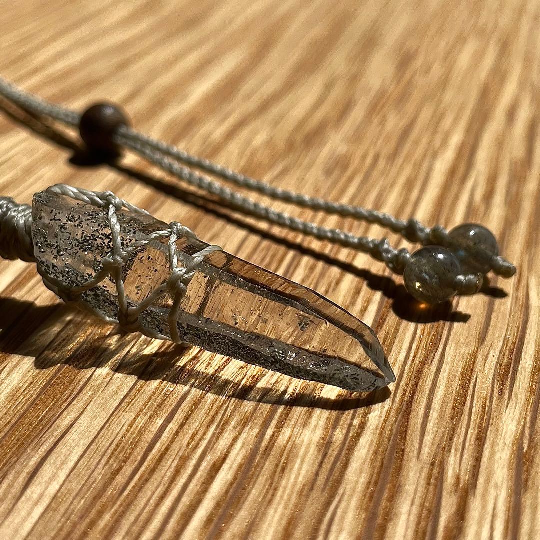 ヒマラヤ水晶 ガネッシュヒマール ＊ マクラメネックレス ペンダント23