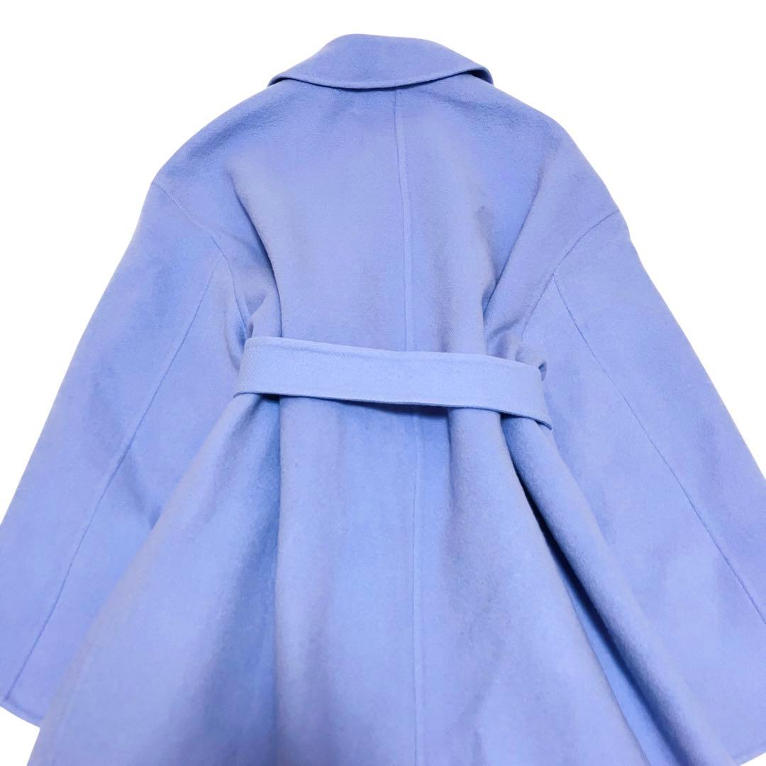 23区　マンテコ　リバーロングコート　チェスターコート　上質ウール　ラベンダー