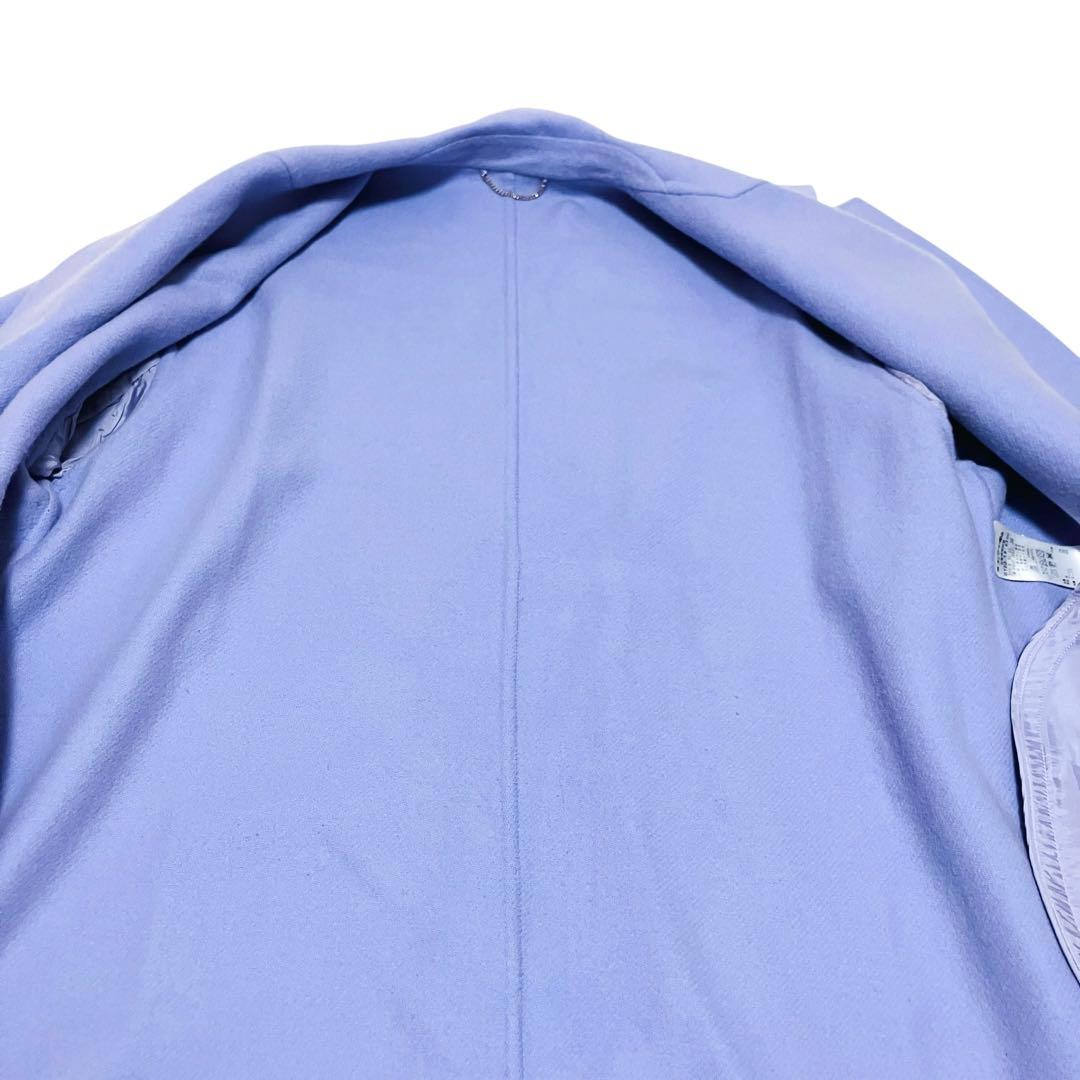 23区　マンテコ　リバーロングコート　チェスターコート　上質ウール　ラベンダー