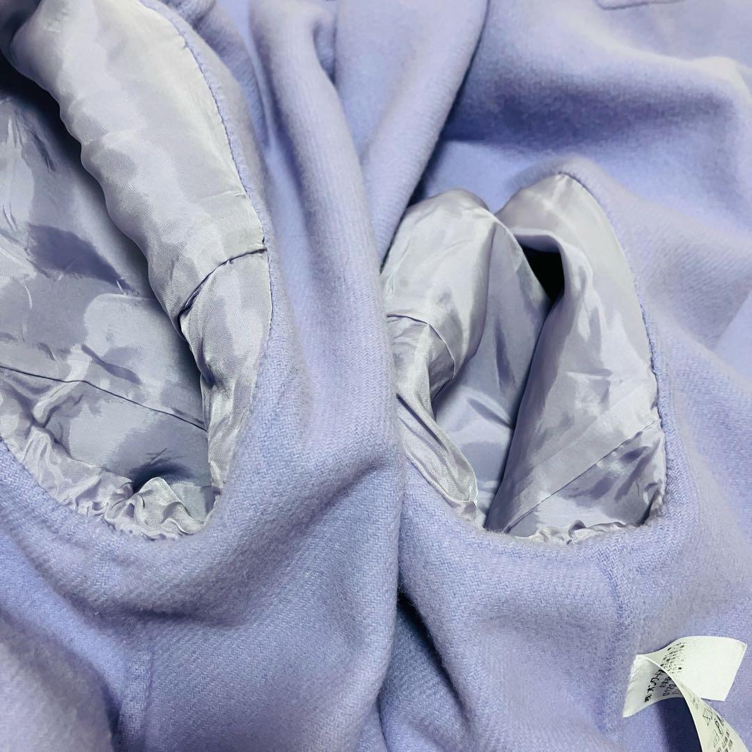 23区　マンテコ　リバーロングコート　チェスターコート　上質ウール　ラベンダー