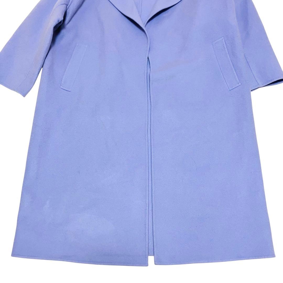 23区　マンテコ　リバーロングコート　チェスターコート　上質ウール　ラベンダー