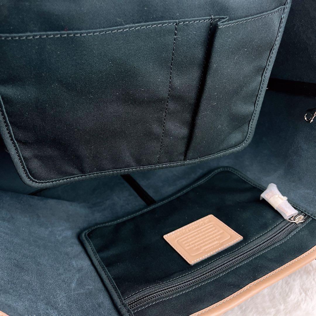 未使用タグ付き☆COACHコーチ トートバッグ レザー ブラック A4収納