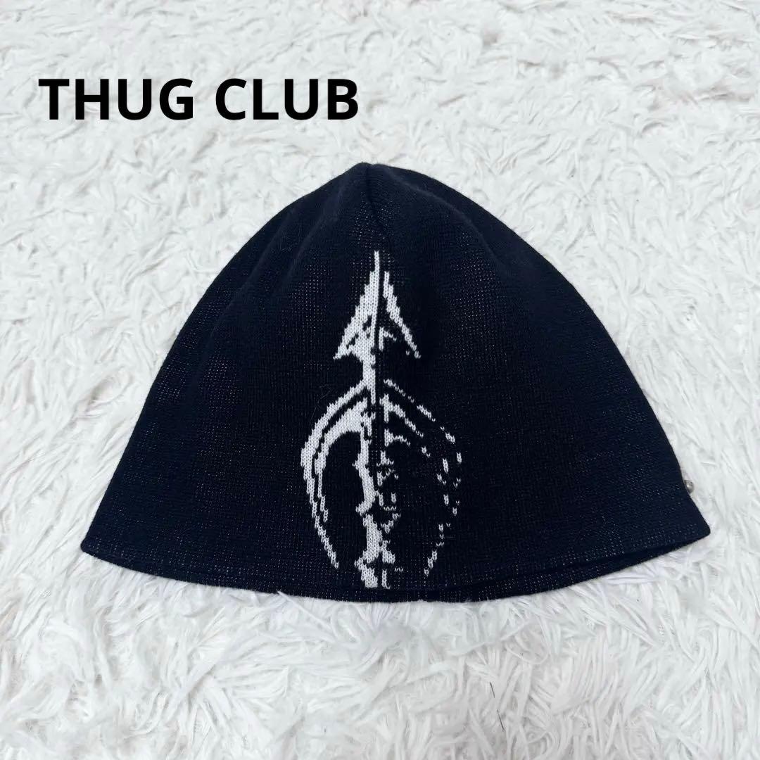 【早い者勝ち】Thug club サグクラブ ビーニー ニット帽 ブラック
