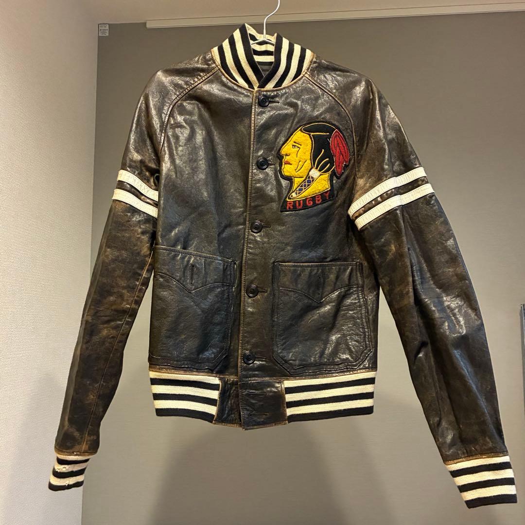 POLO RUGBY ラルフローレン レザージャケット インディアン スタジャン