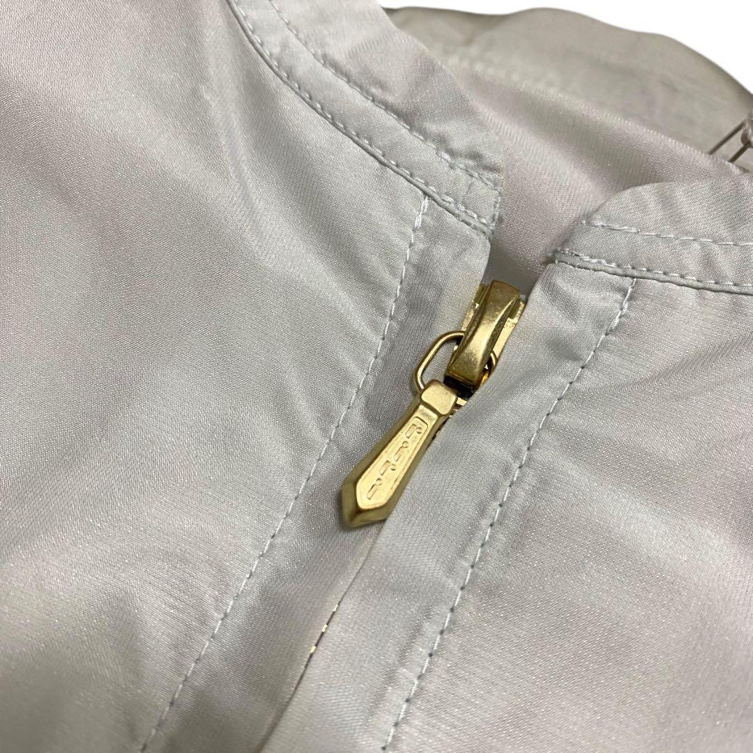 タグ付き　Drawer ドゥロワー ノーカラー ロングコート　撥水　ロゴ刺繍　S