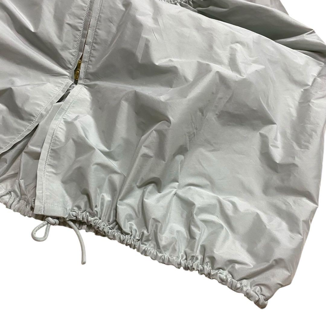 タグ付き　Drawer ドゥロワー ノーカラー ロングコート　撥水　ロゴ刺繍　S