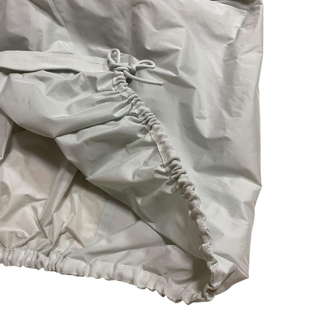 タグ付き　Drawer ドゥロワー ノーカラー ロングコート　撥水　ロゴ刺繍　S