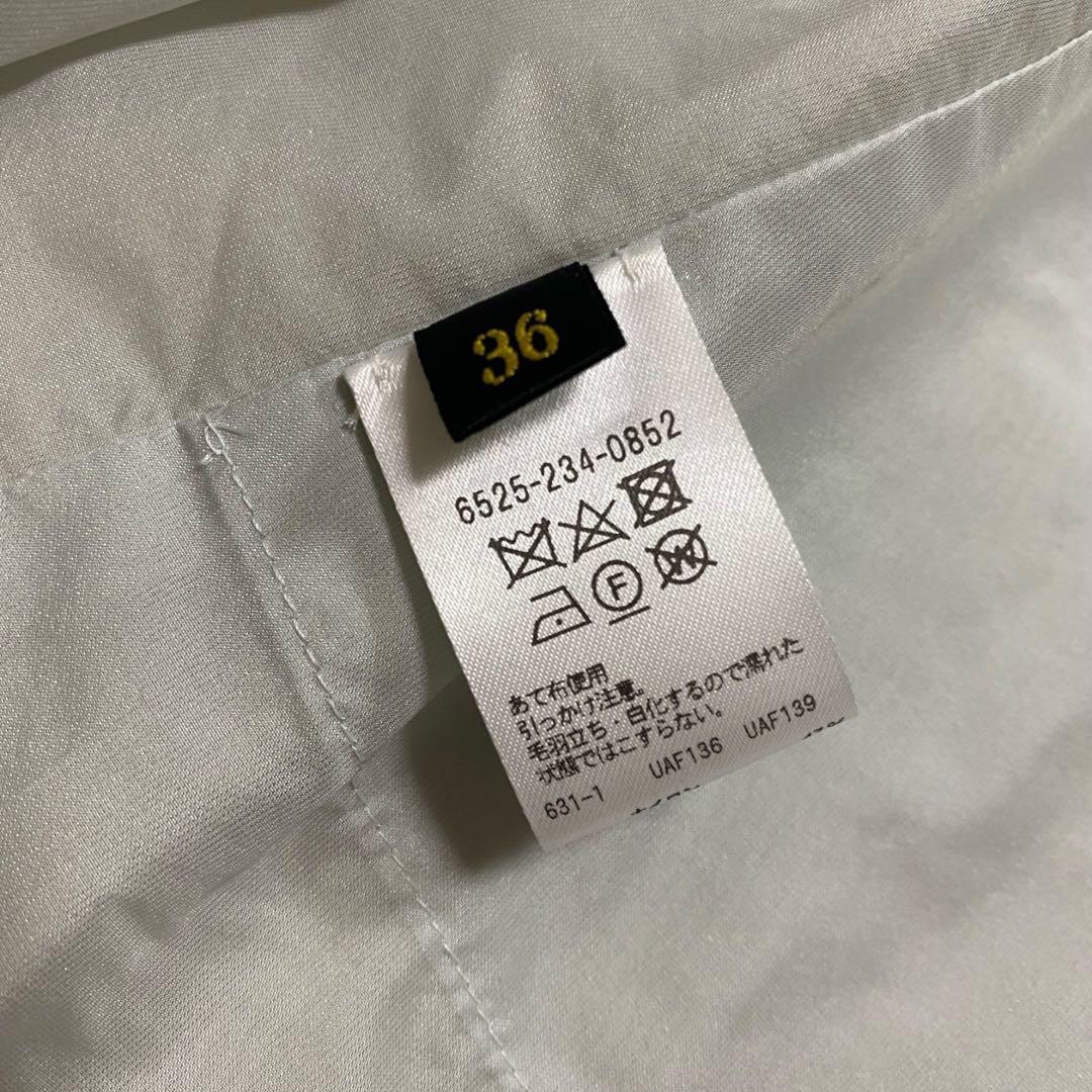 タグ付き　Drawer ドゥロワー ノーカラー ロングコート　撥水　ロゴ刺繍　S