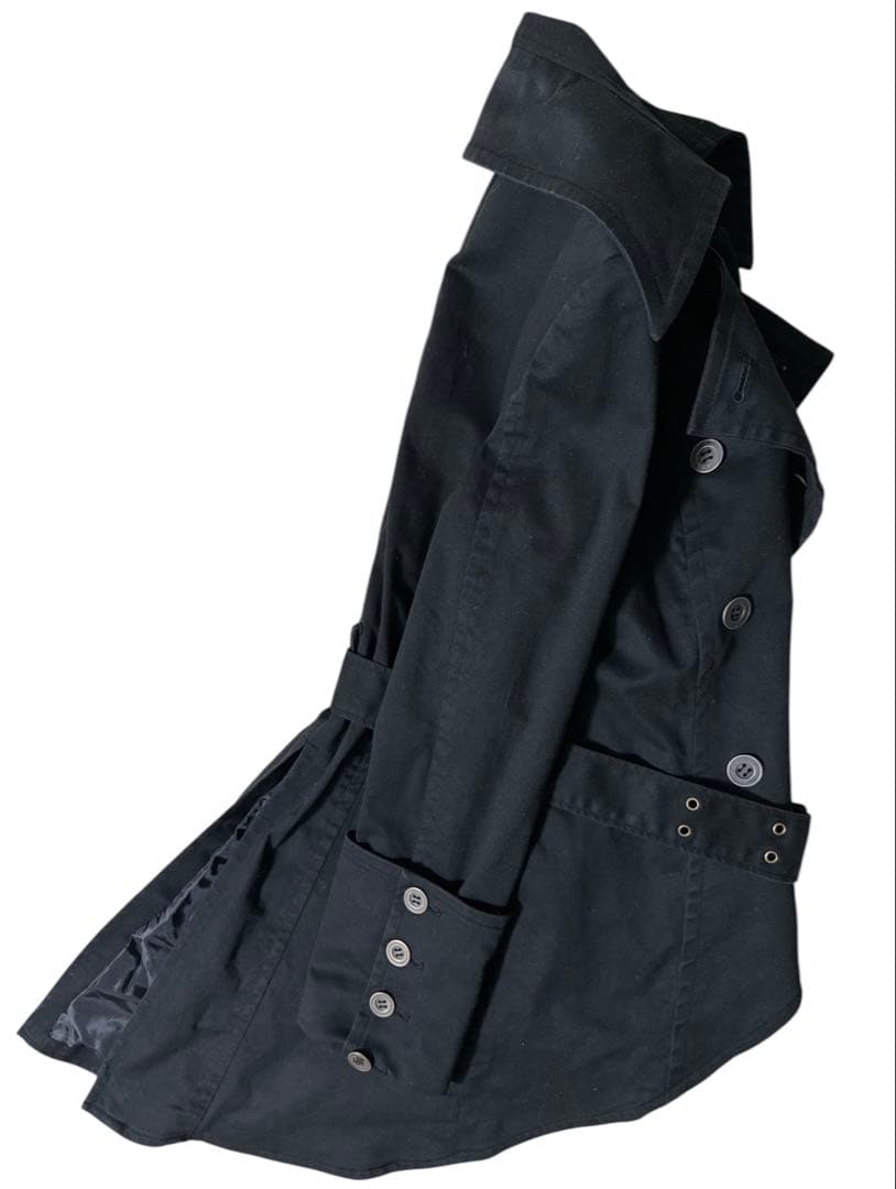 d*7様 ブラックピースナウ 燕尾 ダブルブレスト ダブルコート コート ベルト