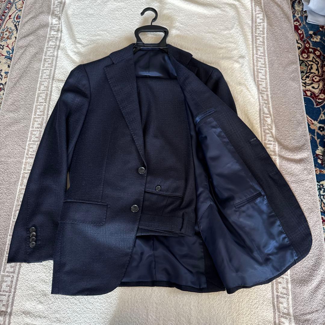 Brilla ダークブルー 二つボタンジャケット 42