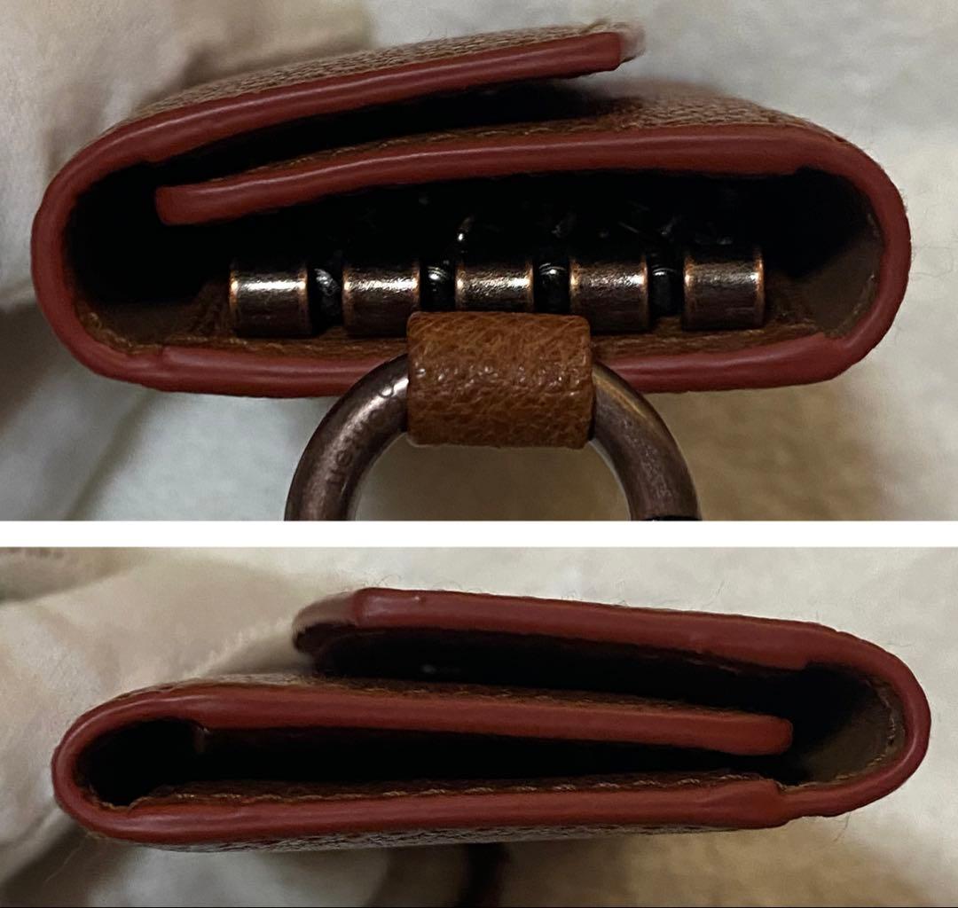 極美品✨ genten ゲンテン Nodo ノード キーケース 山羊革 ブラウン