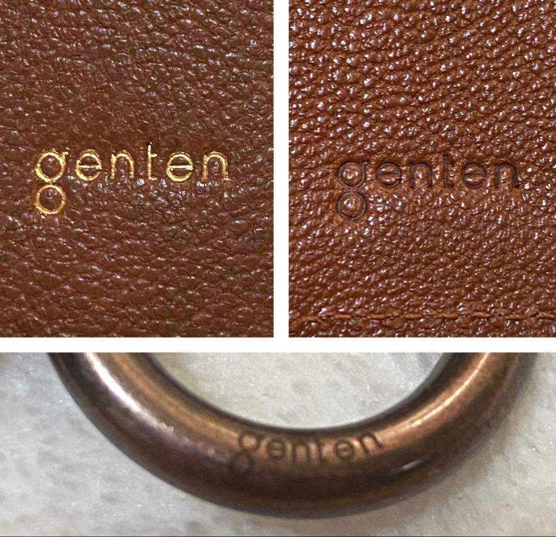 極美品✨ genten ゲンテン Nodo ノード キーケース 山羊革 ブラウン