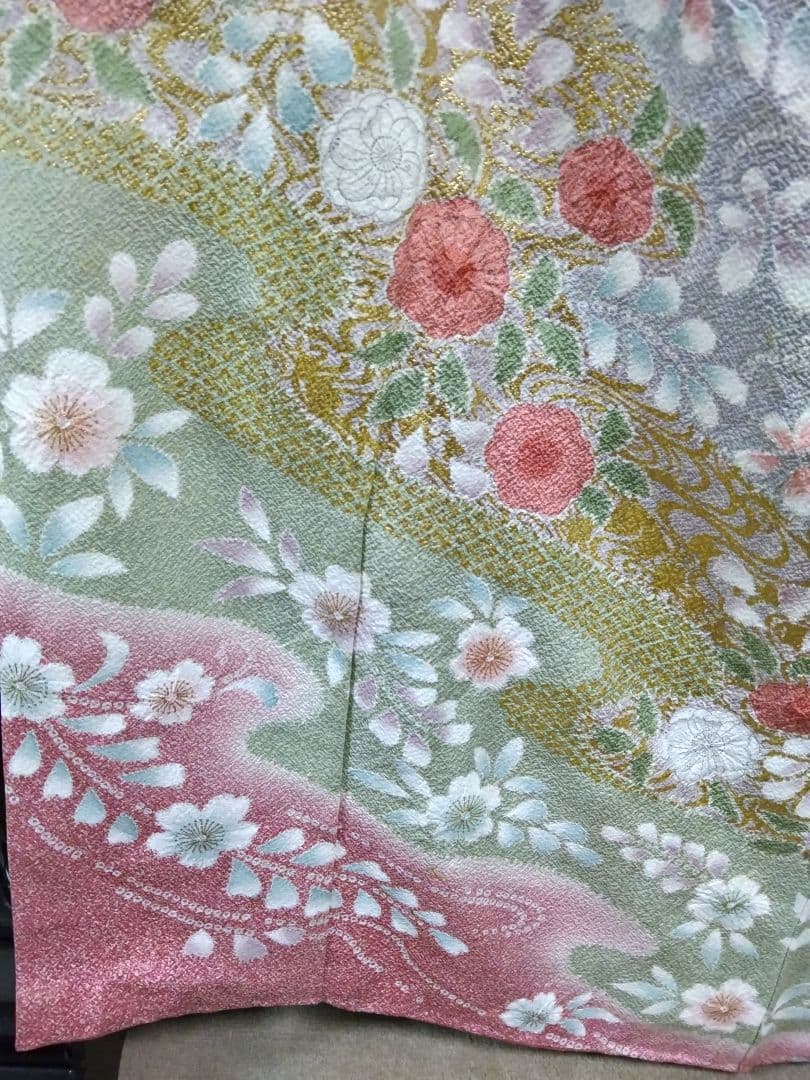 最終値下げ F-300 訪問着 未使用 京友禅 辻ケ花 霞 金彩 暈し 美品