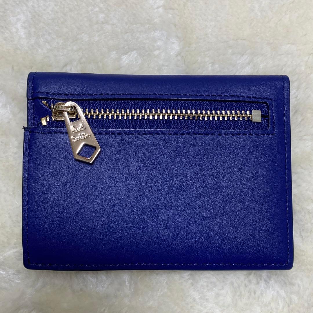 未使用保管品✨ポールスミスミニ財布カードケース青レザーミニクーパー箱&保存袋付き