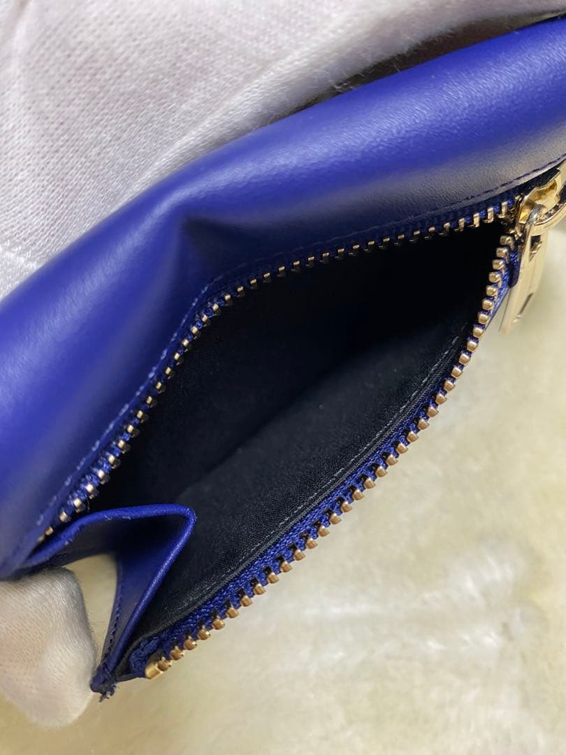 未使用保管品✨ポールスミスミニ財布カードケース青レザーミニクーパー箱&保存袋付き