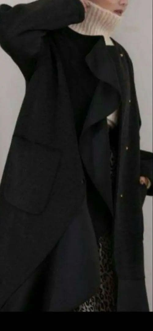 エイミーロウ　ボンディング　フリル　ビーバー　コート　ワンピ　ニット