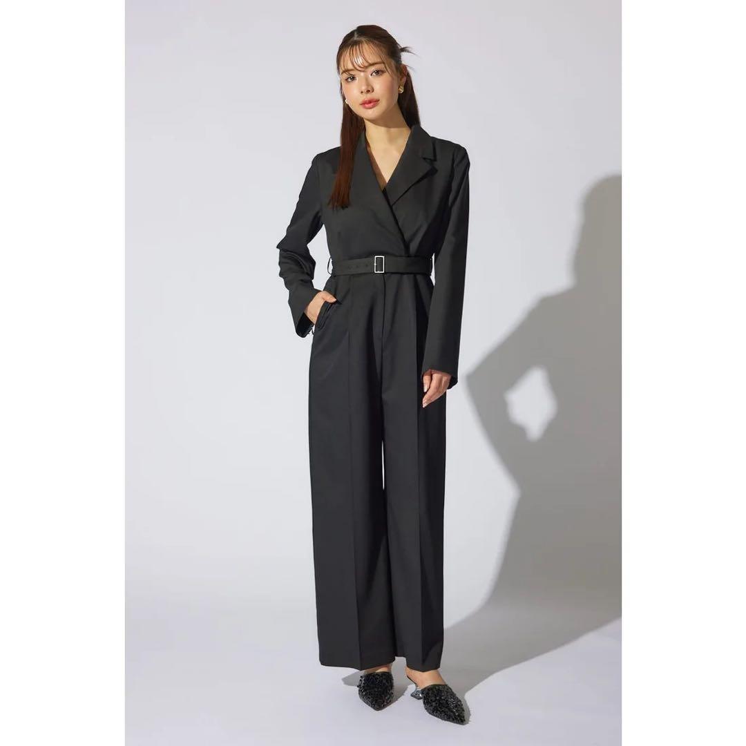 rienda テーラードデザインロンパース BLK 美品