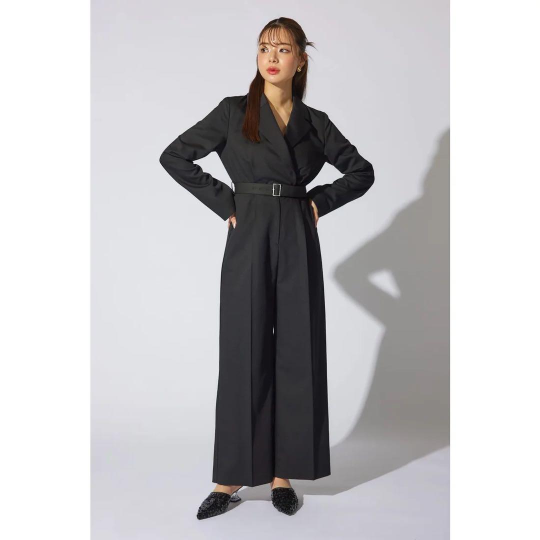 rienda テーラードデザインロンパース BLK 美品