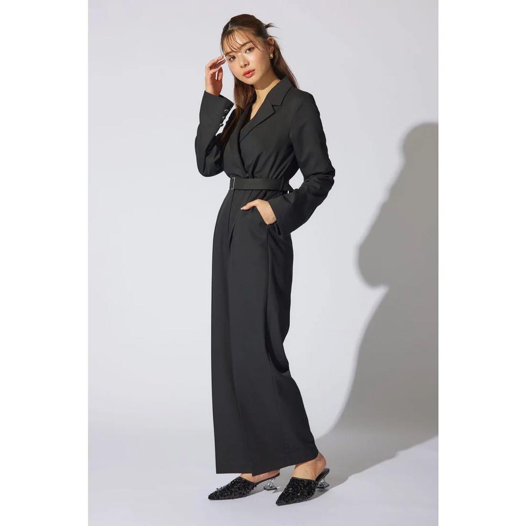 rienda テーラードデザインロンパース BLK 美品