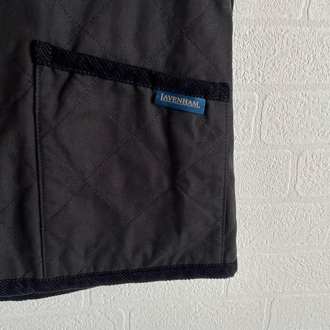 LAVENHAM　キルティングベスト ブラック　38