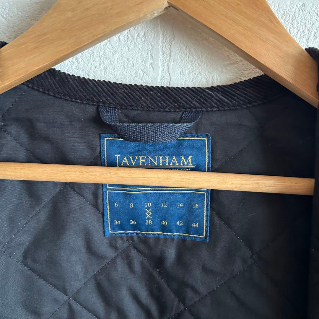 LAVENHAM　キルティングベスト ブラック　38