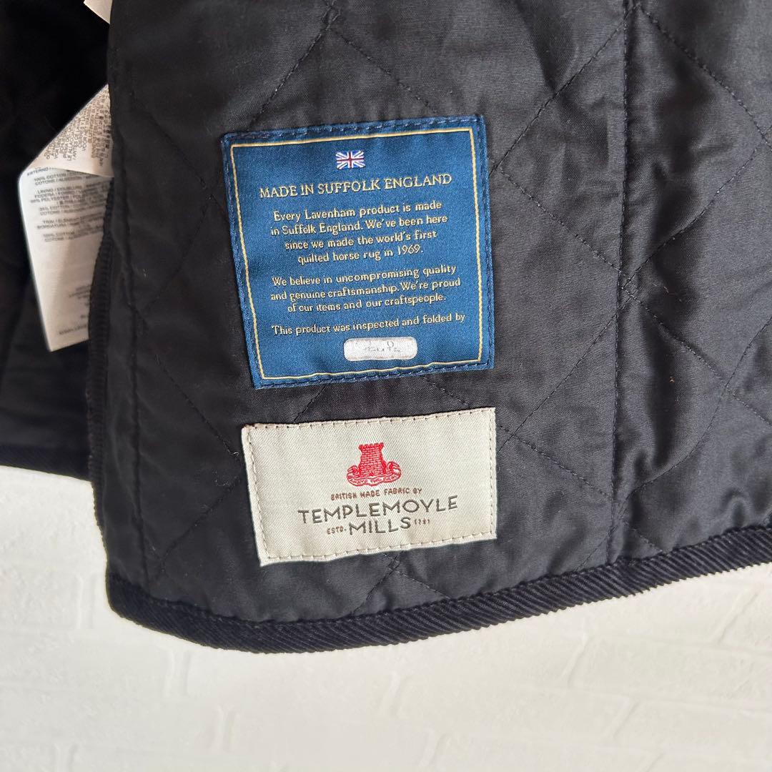 LAVENHAM　キルティングベスト ブラック　38