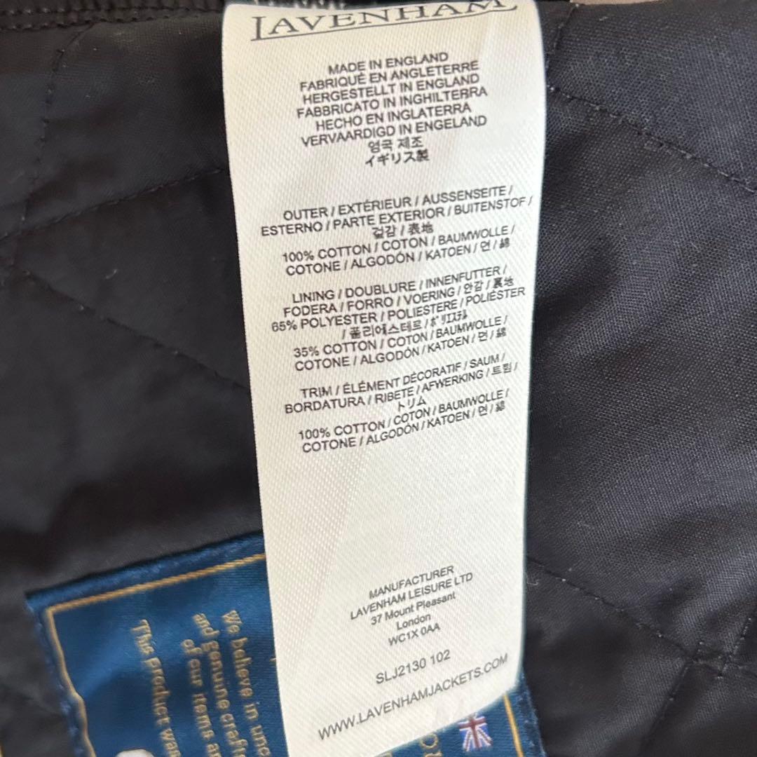 LAVENHAM　キルティングベスト ブラック　38