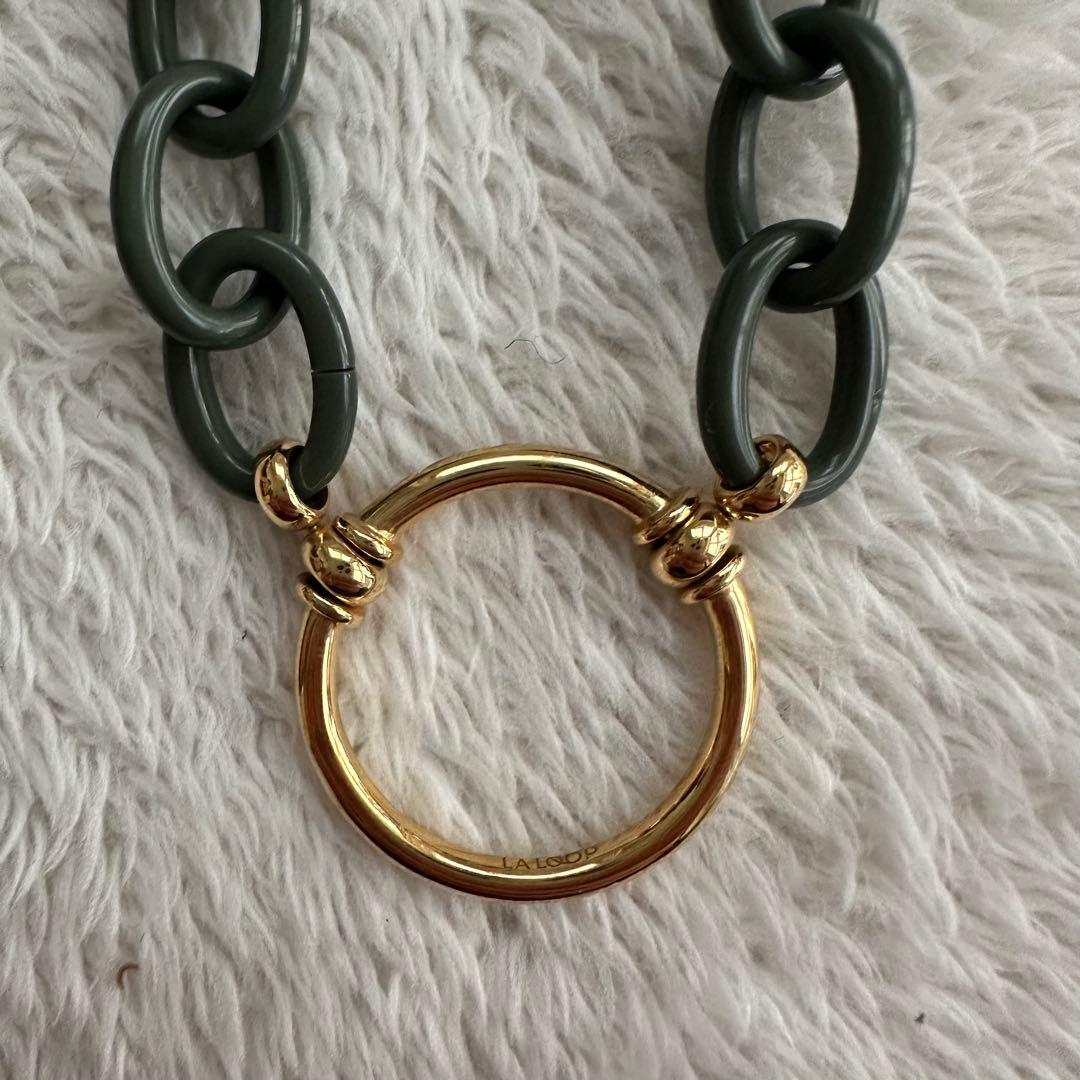 希少　la loop グラスホルダー　ゴールド　カーキ　眼鏡ホルダー