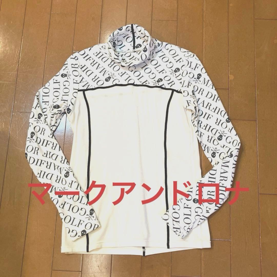 美品　MARK & LONA ロゴプリント長袖ゴルフウェア 36