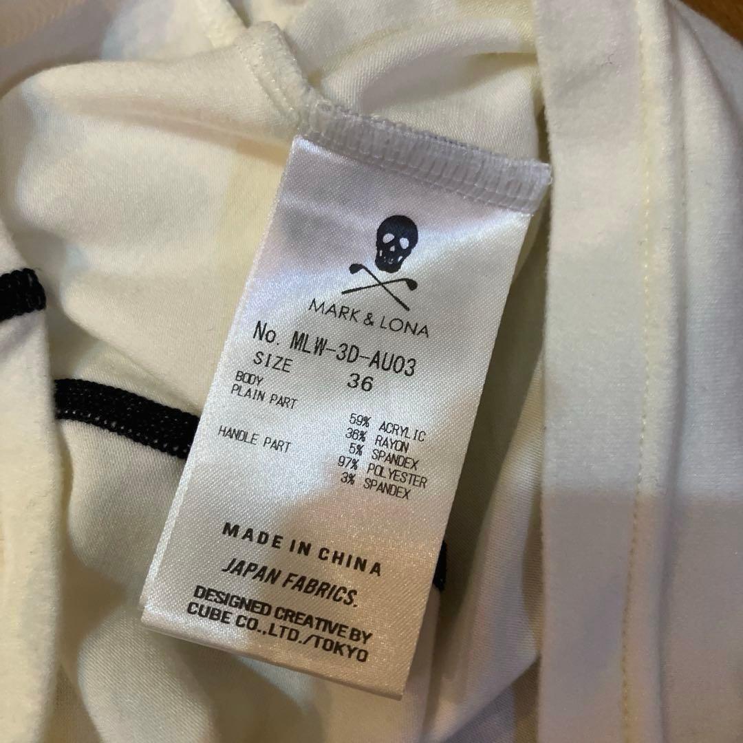 美品　MARK & LONA ロゴプリント長袖ゴルフウェア 36