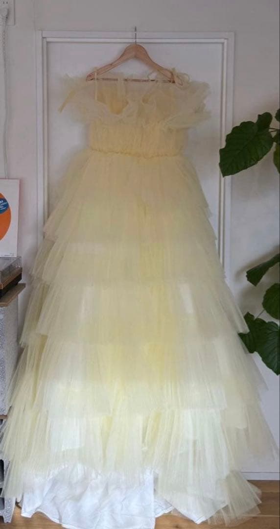 イエロー カラードレス チュール dress production 風