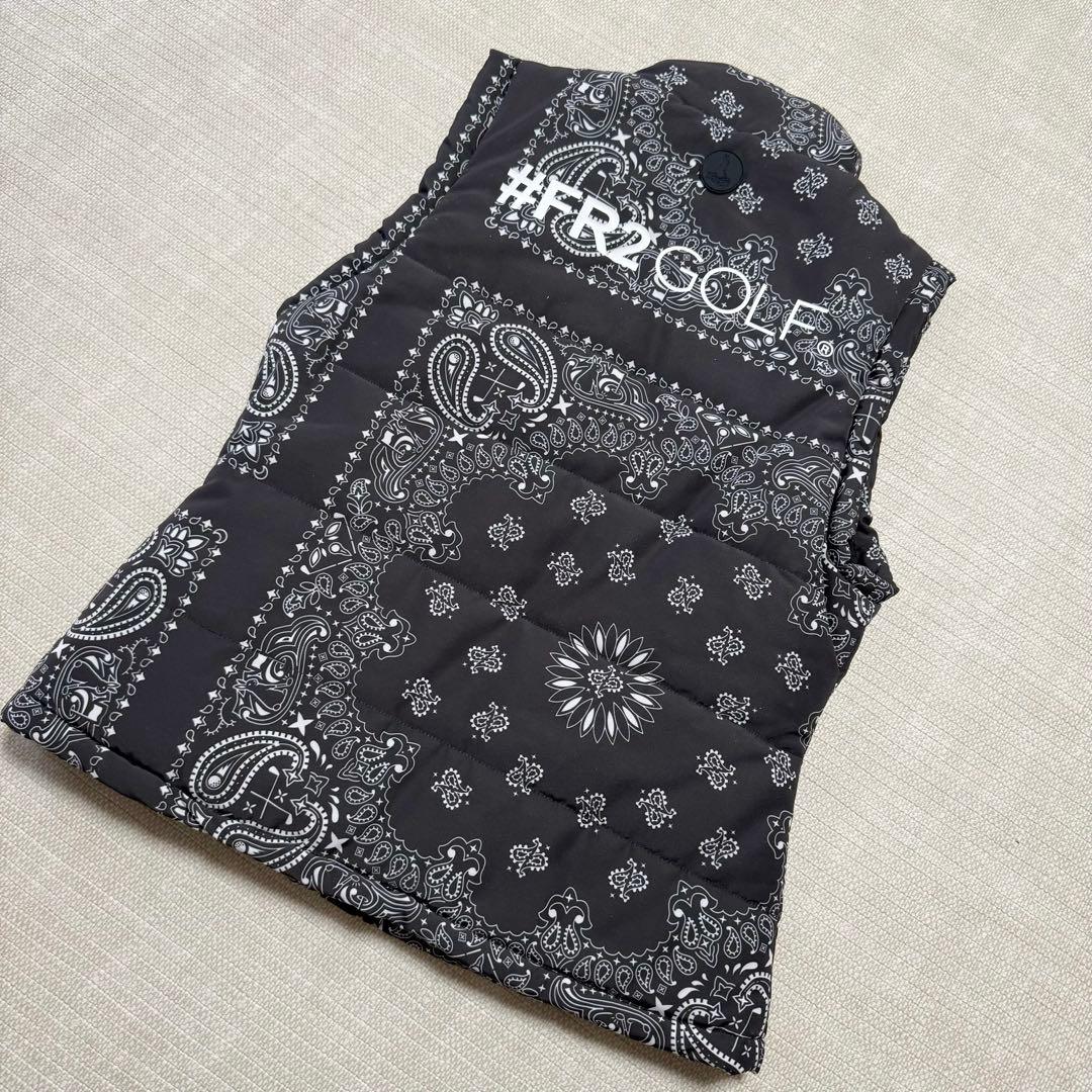 【値下げ不可】 FR2GOLF エフアールツーゴルフ ペイズリー柄 ダウンベスト