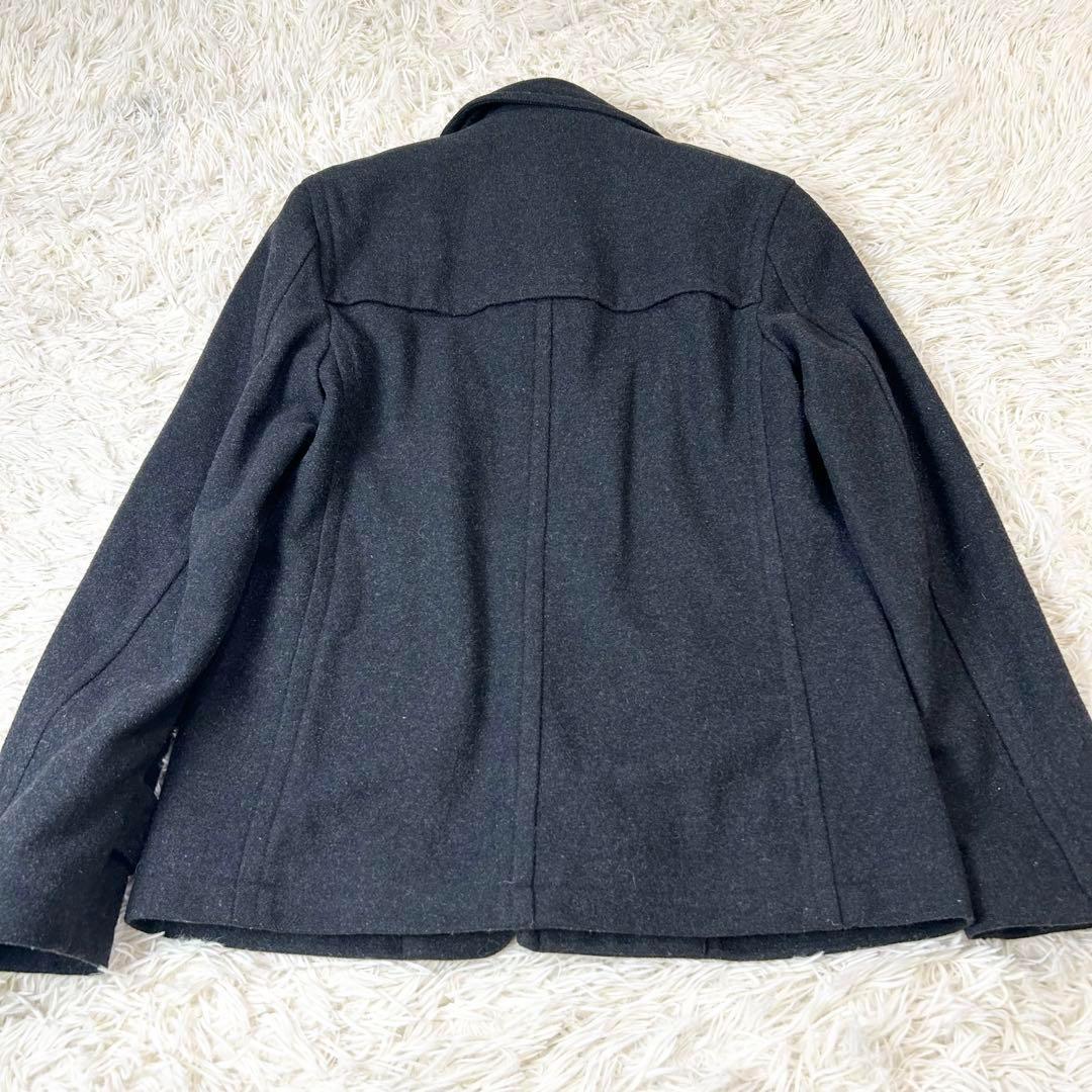 バーバリーブリット ウールコート メガチェック ステンカラー ブラック