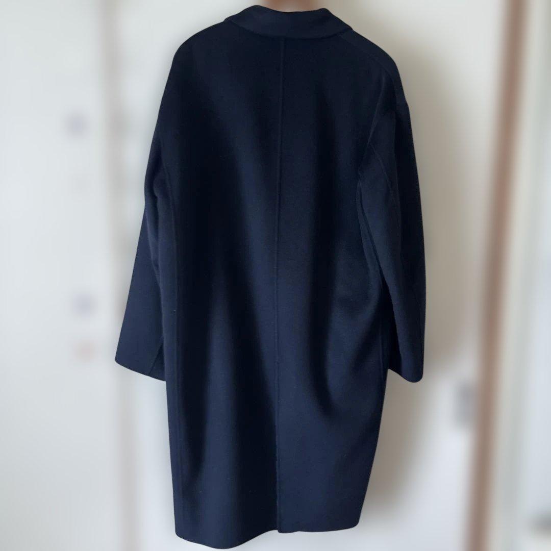 FRAMeWORK SUPER160sダブルブレストコート　ネイビー　36