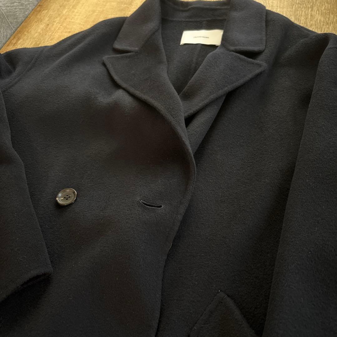 FRAMeWORK SUPER160sダブルブレストコート　ネイビー　36