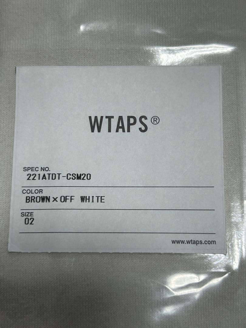 極美品 WTAPS 22ss IAN RAGLAN 茶白 ラグラン Mサイズ