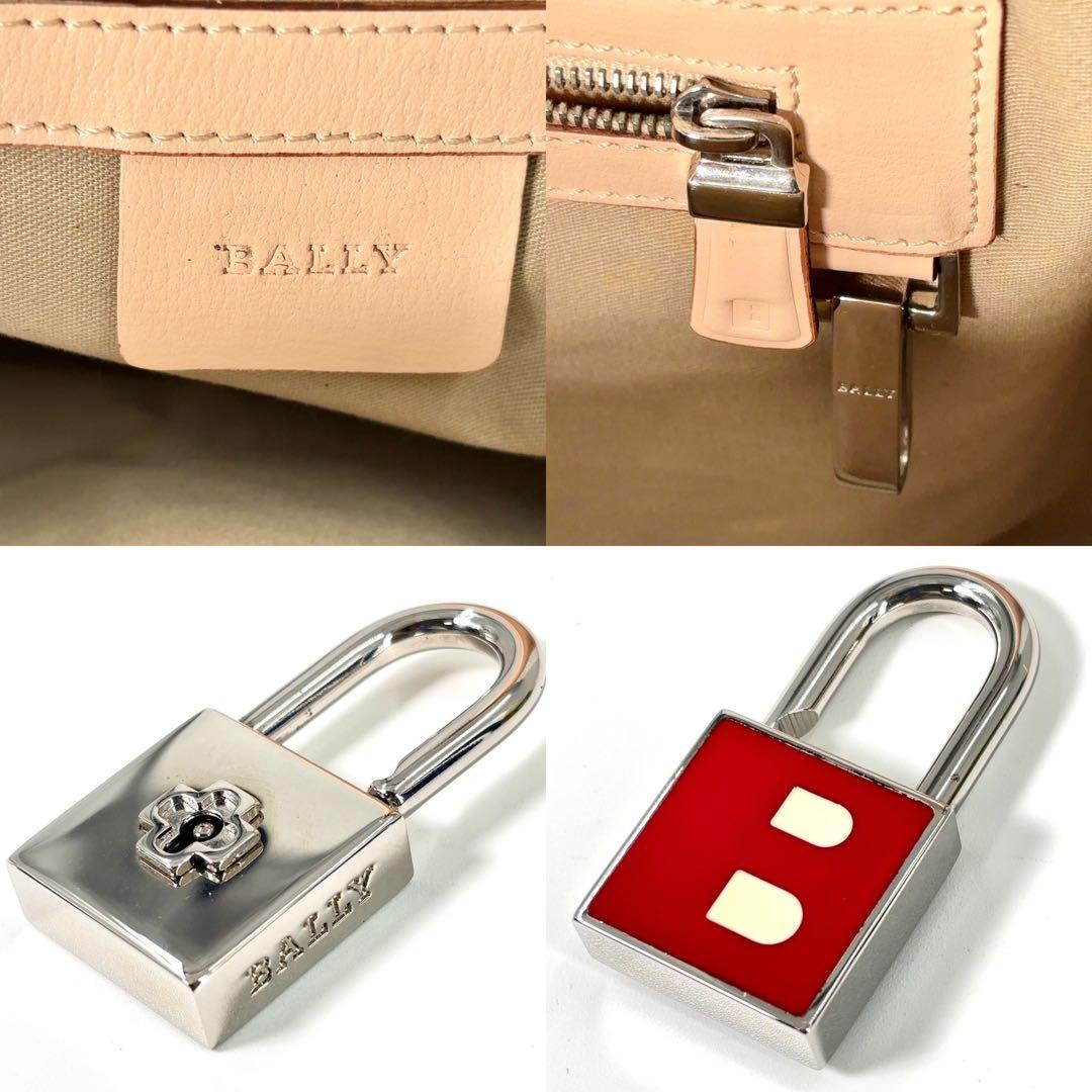 美品】BALLY　バリー　ブリーフ　ビジネスバッグ　レザー ２way　ロゴ　鍵付