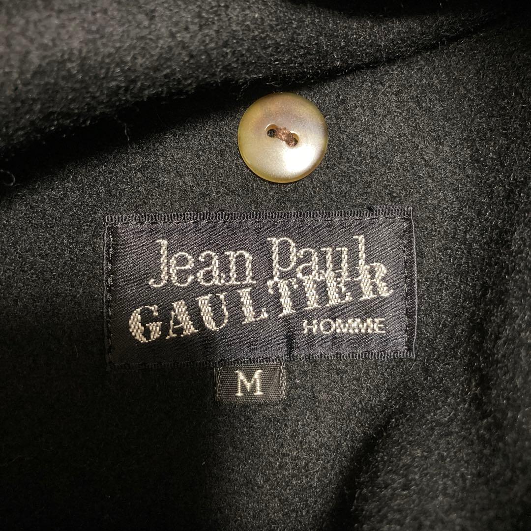 最高級　美品　ジャンポールゴルチェオム　ロングダッフルコート　黒　ウール　M