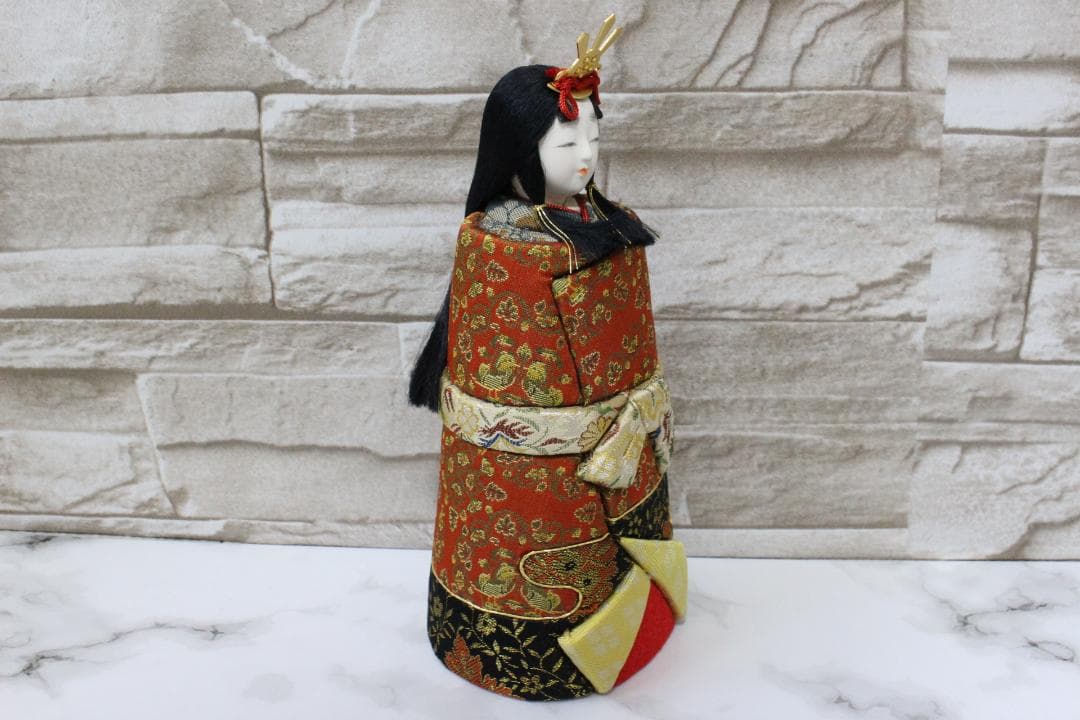 ♡まこちゃん 木目込立雛龍村 雛人形 立ち雛 箱付き EE0H01015