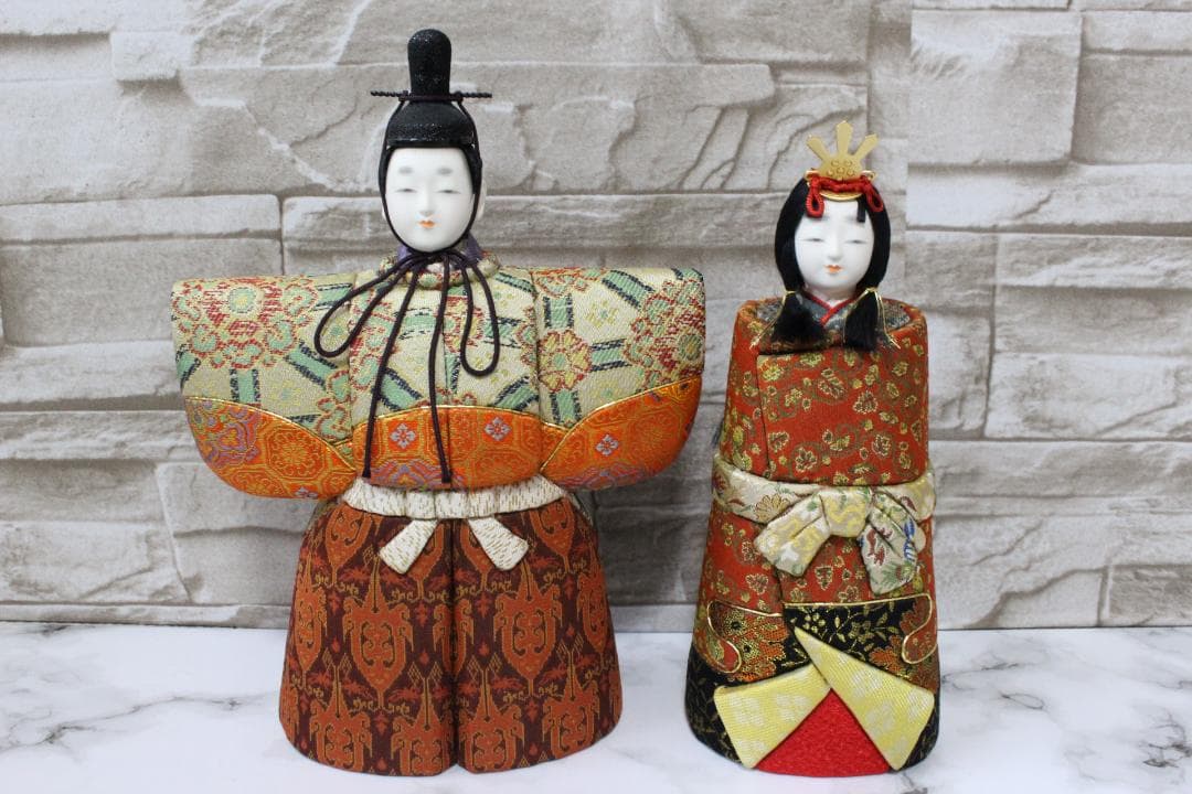 ♡まこちゃん 木目込立雛龍村 雛人形 立ち雛 箱付き EE0H01015