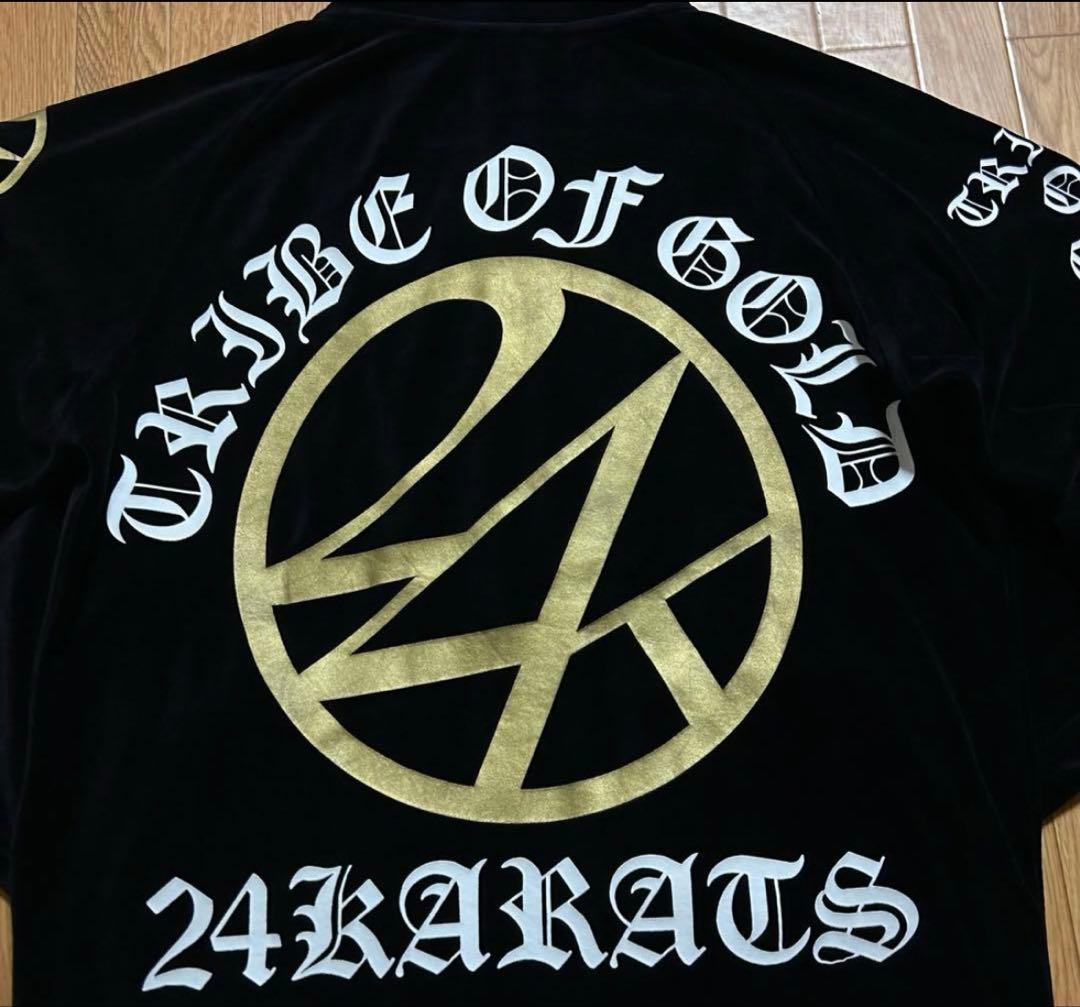 24karats ベロア ジャージ セットアップ L ブラック 希少