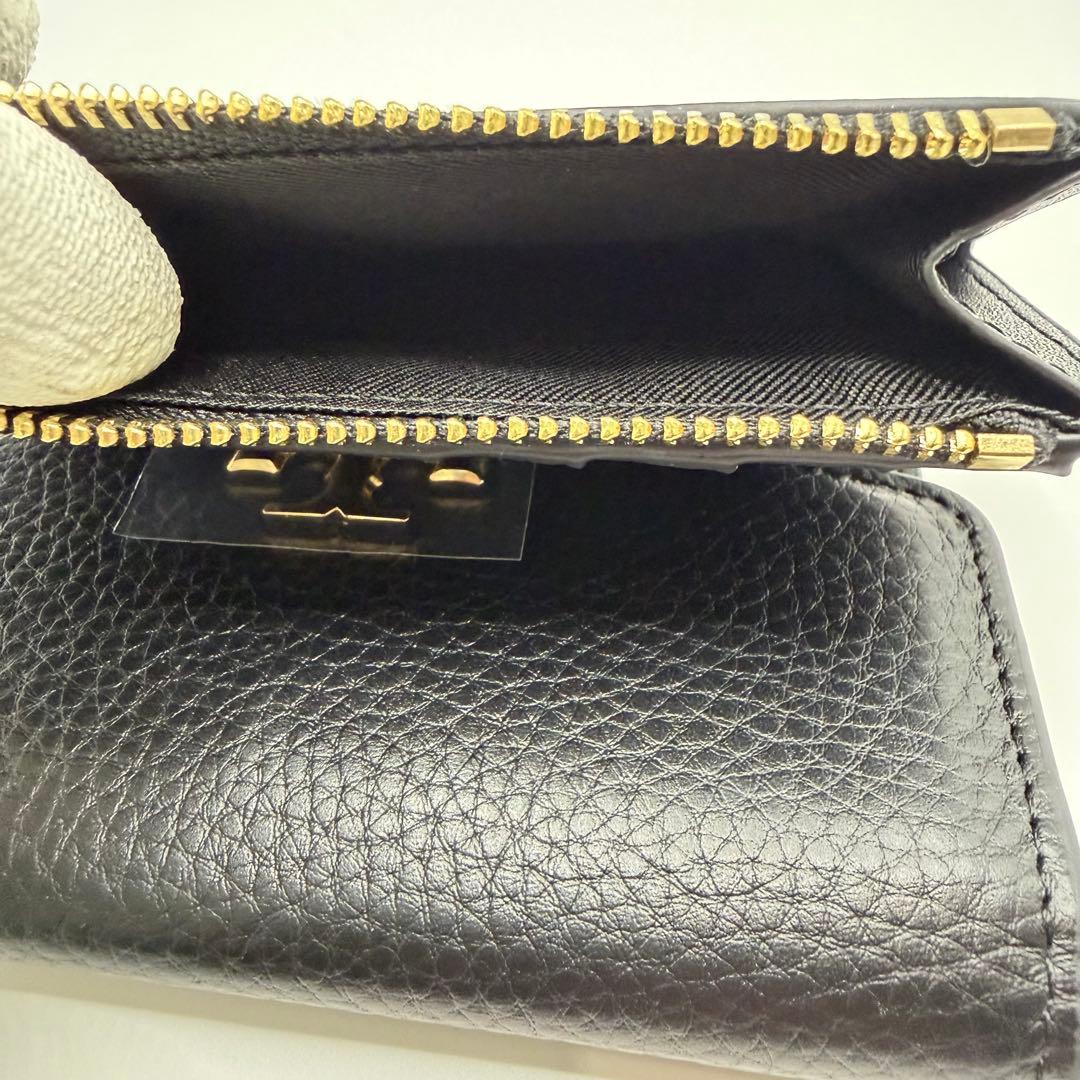 トリーバーチ 三つ折り財布 財布 ブラック キラ 【未使用】