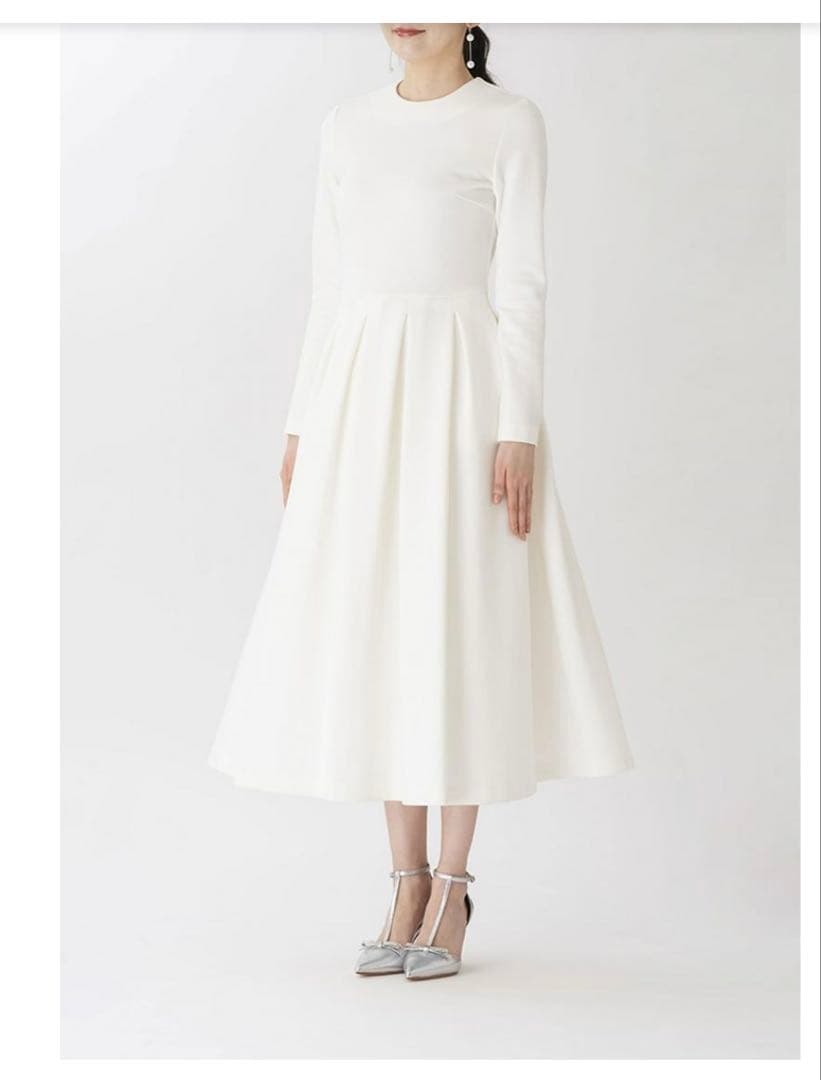 ツルバイマリコオイカワ白ワンピース　34サイズ