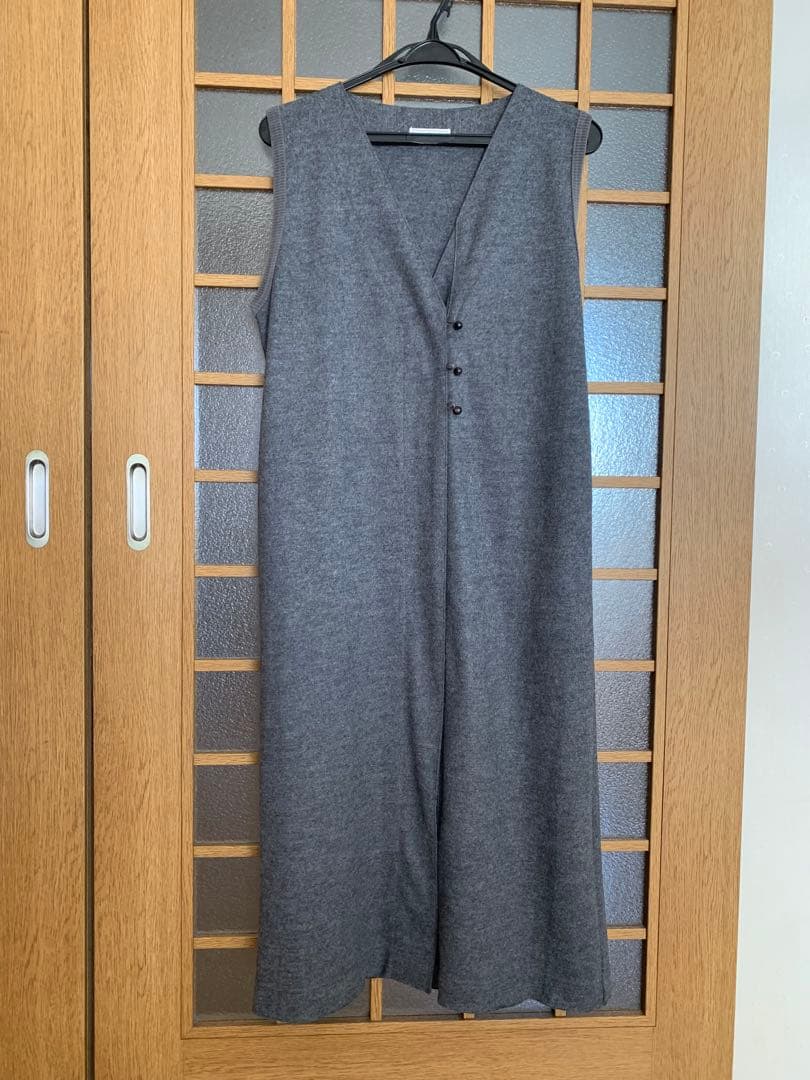 CLASKA ウールフラノノースリーブワンピース