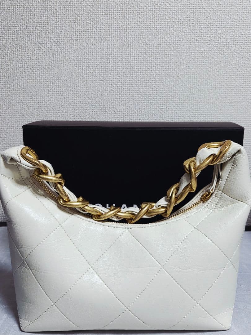 パールホワイト キルティング 2way バック