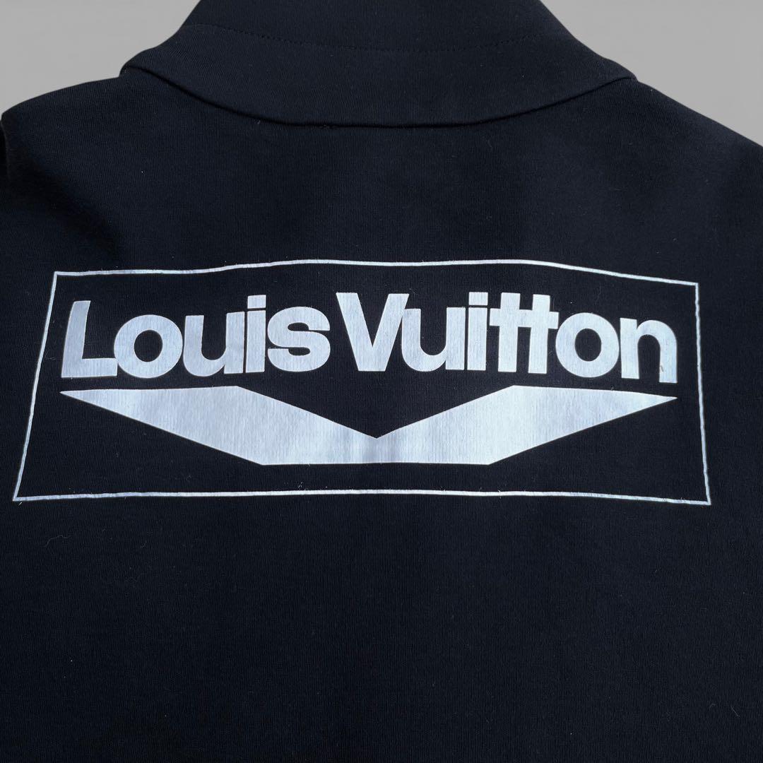美品 ルイヴィトン ジャージ ジャケット コットン ブラック ロゴ 服 XL