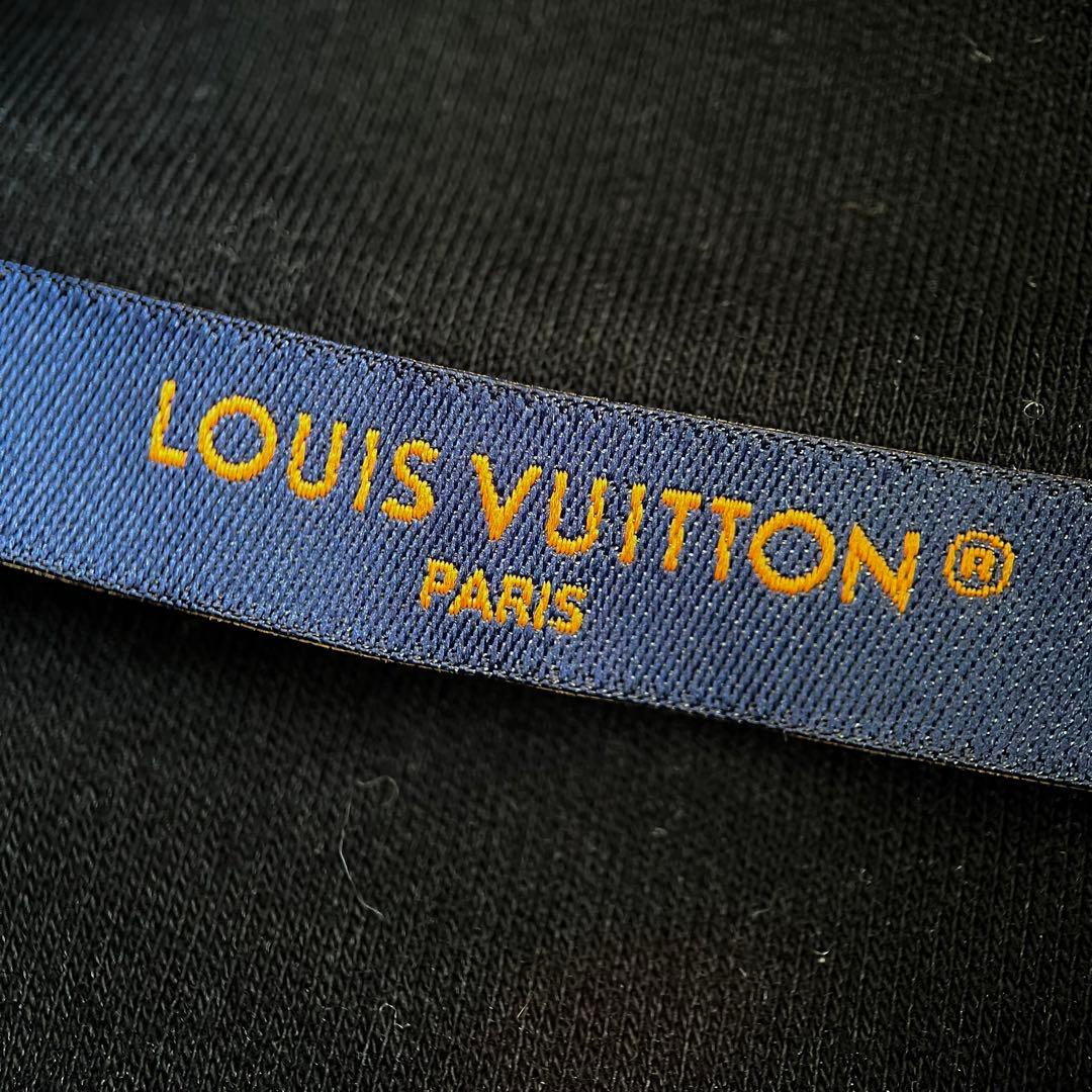 美品 ルイヴィトン ジャージ ジャケット コットン ブラック ロゴ 服 XL