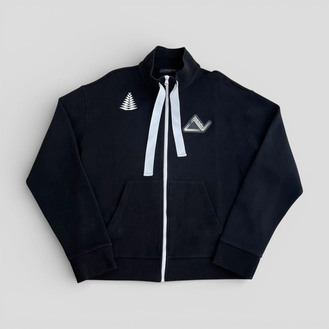 美品 ルイヴィトン ジャージ ジャケット コットン ブラック ロゴ 服 XL